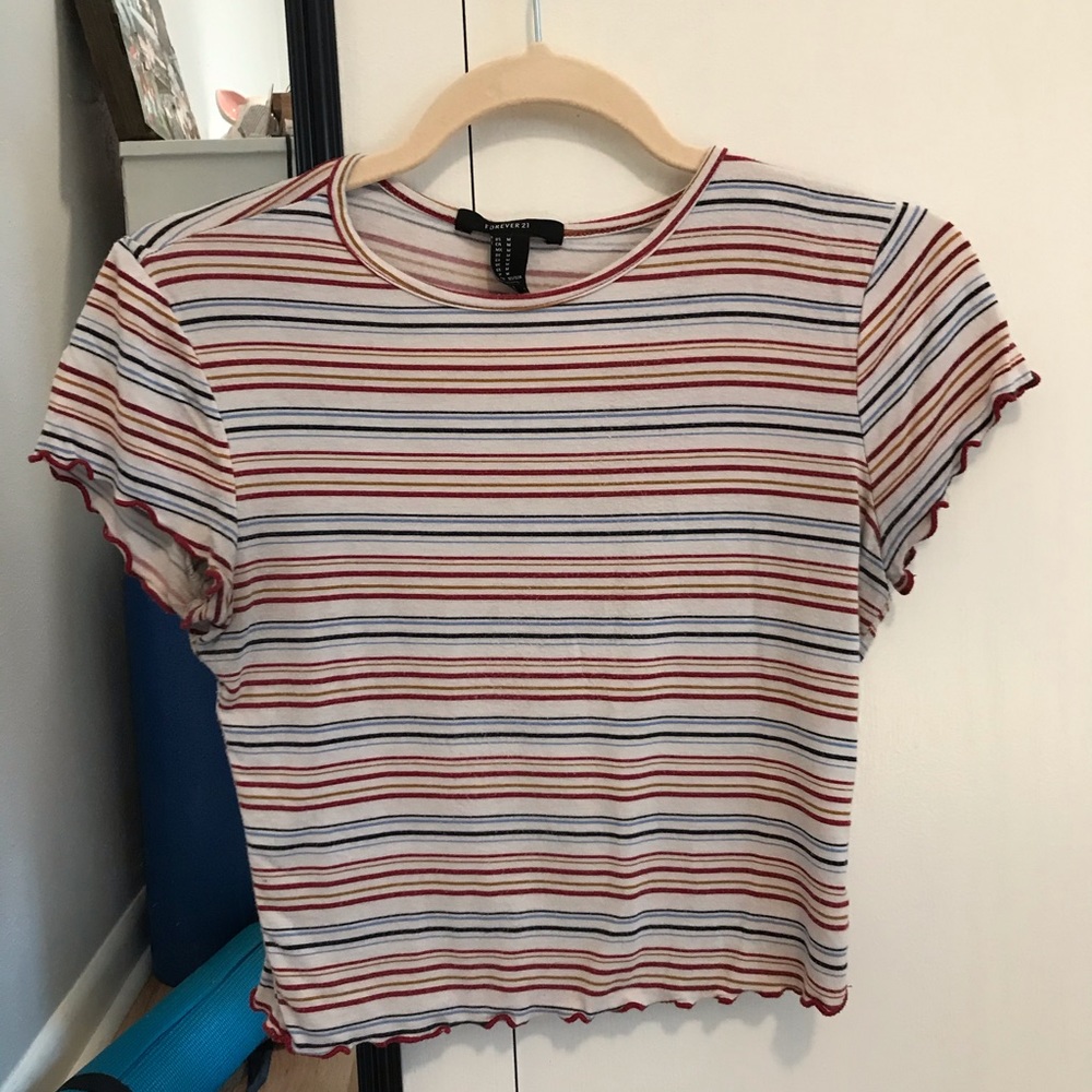 Cropped striped top